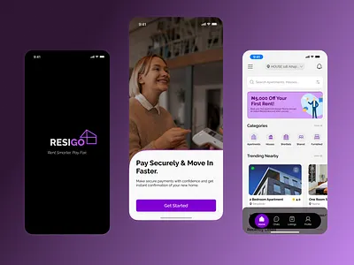 Resigo Rental App app mobile design ui