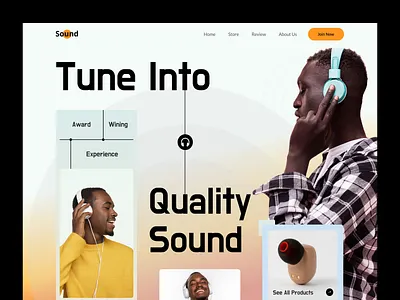 Sound - Product Landing Page design homepage landingpage product product landing page responsive sound ui ui ux website