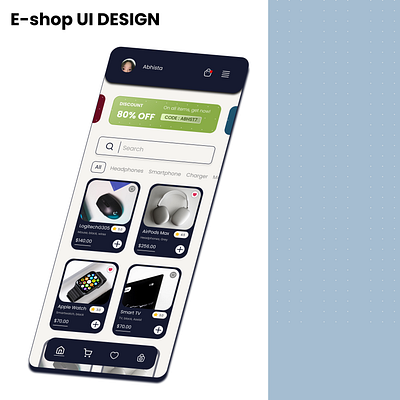 E-SHOP UI DESIGN graphic design ui