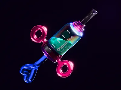 Dopamine 01 3d blender design illustration render