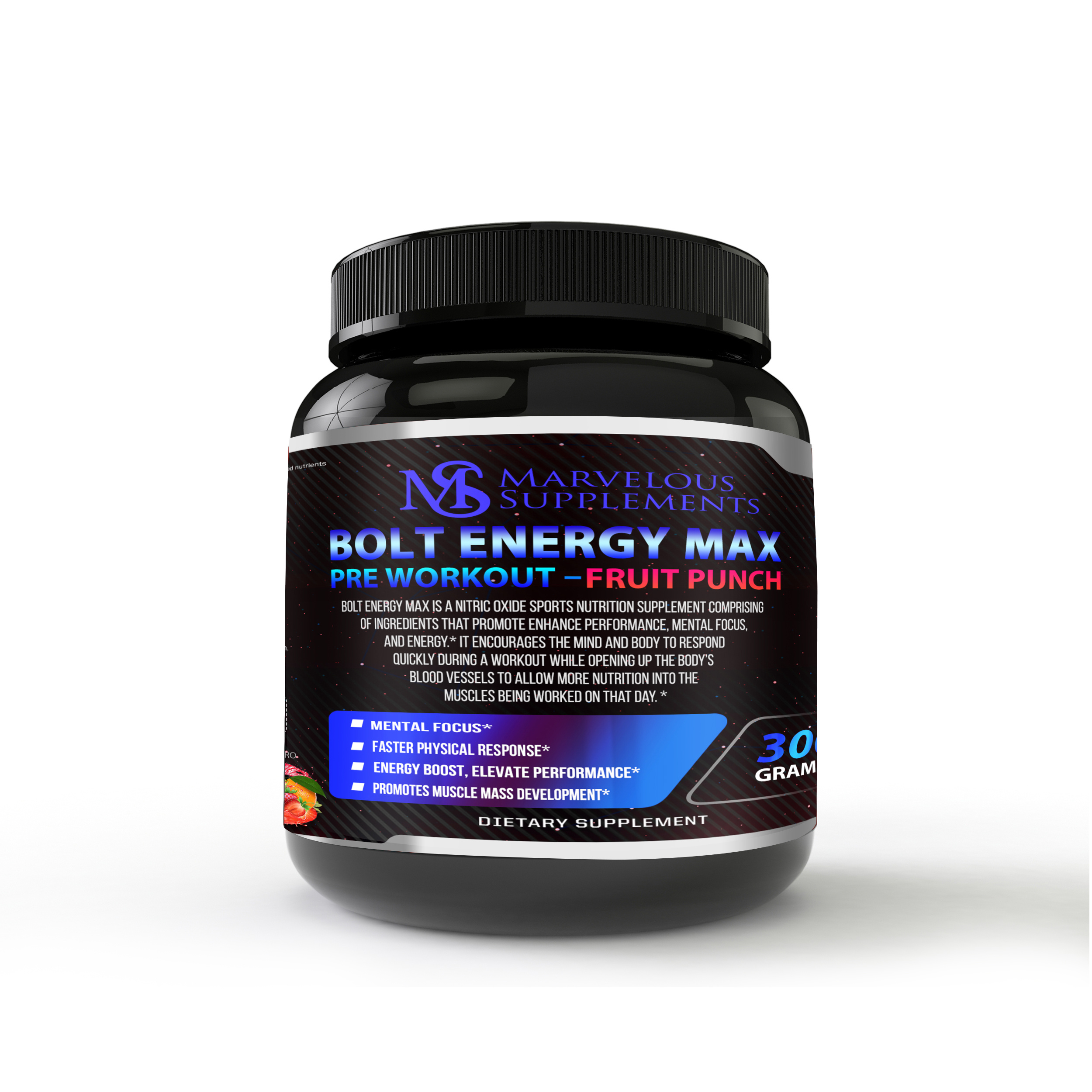 Example of Supplement Label Design And 3D Bottle