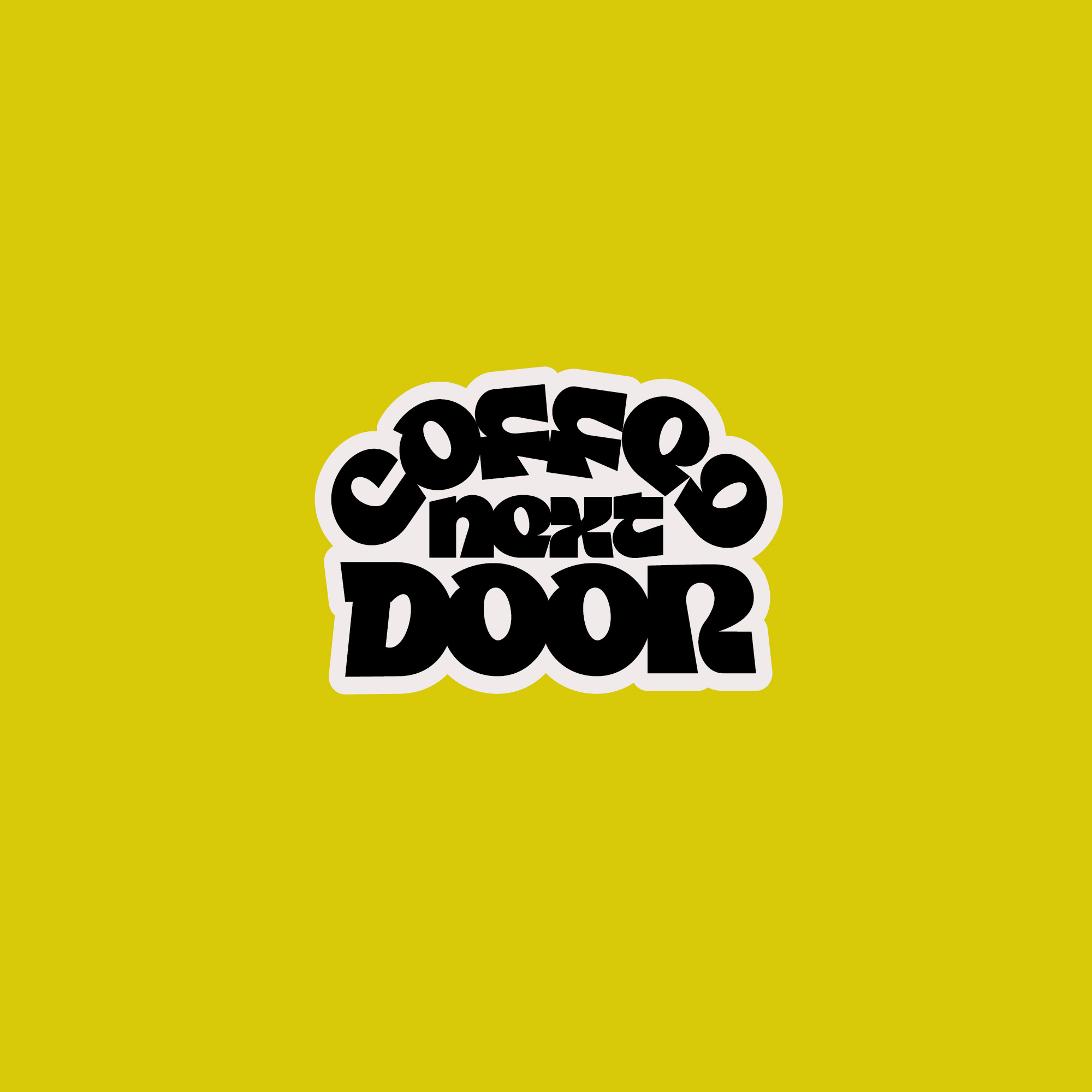 coffee next door abstract branding brandmark coffee design door lettering logo logotype next wordmark