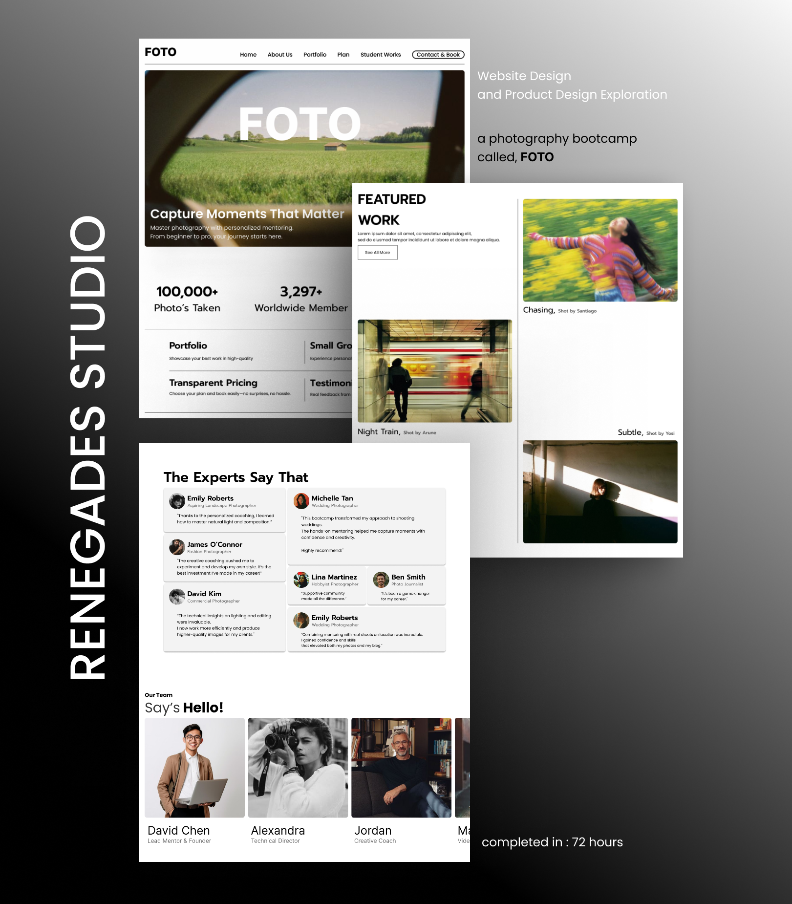 FOTO, Photography Bootcamp Website Design design figma graphic design landing page design ui website design