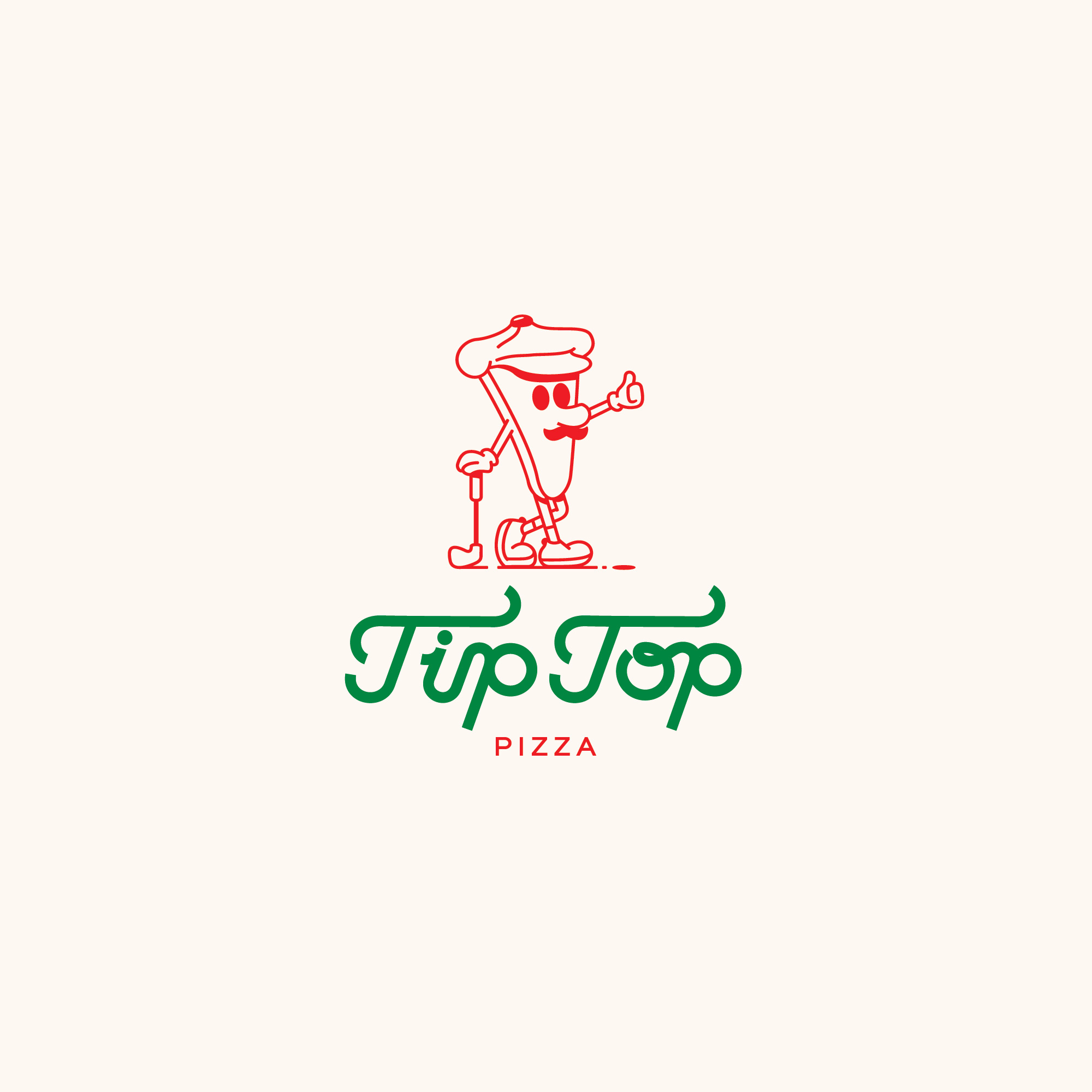 tip top pizza abstract golf golfers illustration lettering logotype pizza player top wordmark