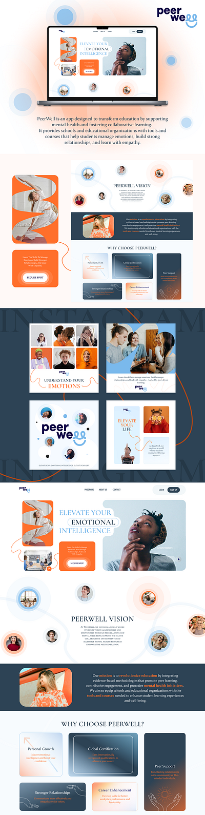 Web design for a mental health care platform 🙎🏻‍♀️ brand identity design graphic design health care mental social media design uiux desigh web design
