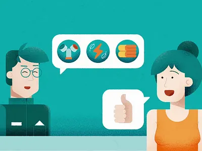 Sustainable Business: Efficient management adobe aftereffects animation art color creative design graphic design illustration illustrator mograph motion motion graphics story vector