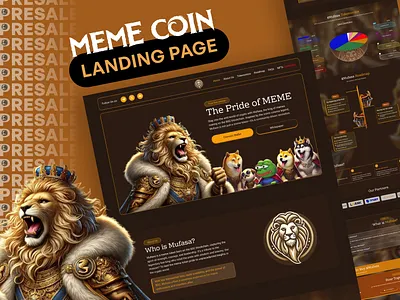 PRESALE WEBSITE DESIGN design figma figma web design figmawebde landing page landing page design meme memecoin memecoinwebsite mobilefriendly presale presale website responsivedesign ui uiux website ux website website design