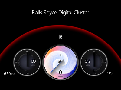 Rolls Royce Digital cluster concept - Made in Framer app design figma framer product design ui ui design user experience ux web design