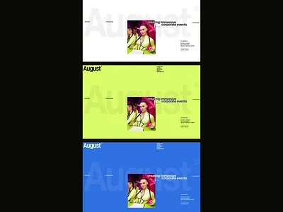 Event agency website | Design concepts animation creative design design hero screen hero section modern website ui uiux web development webdesign website