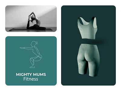 Logo Design for Mighty Mums Fitness branding graphic design logo logo design yoga