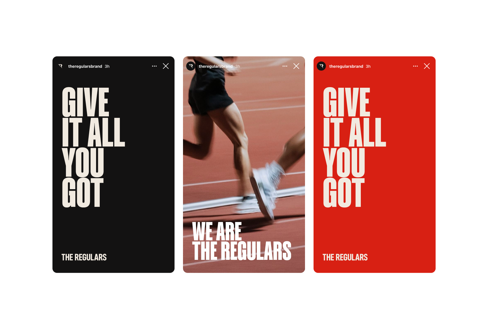 The Regulars - Social Media Design brand identity fitness gym equipment instagram story design lightspace social media design sports apparel sports outdoor sportswear the regulars