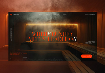 Webflow & UI/UX - LamaSaunas branding clean clean design figma font graphic design landing page modern orange relax sauna spa ui uiux web design webdesign webflow website