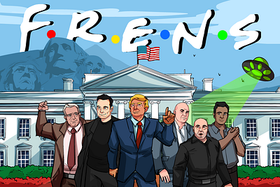 FRENS - Crypto Meme Coin coin crypto elon musk meme funny website meme meme coin meme coin landing page meme coin website meme landing page meme token meme token landing page token trump trump token web design web3