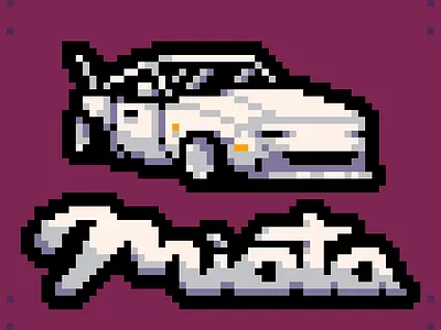 NA6 Mazda Miata game art illustration mazda miata pixelart