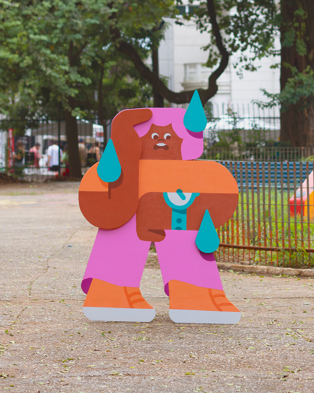 IRL character characterdesign illustration painting street art wood