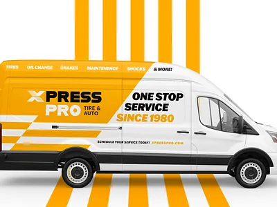 XpressPro Van Wrap brand branding concept graphic design logo van wrap