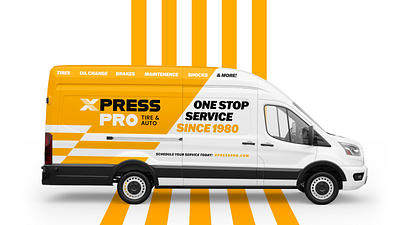 XpressPro Van Wrap brand branding concept graphic design logo van wrap