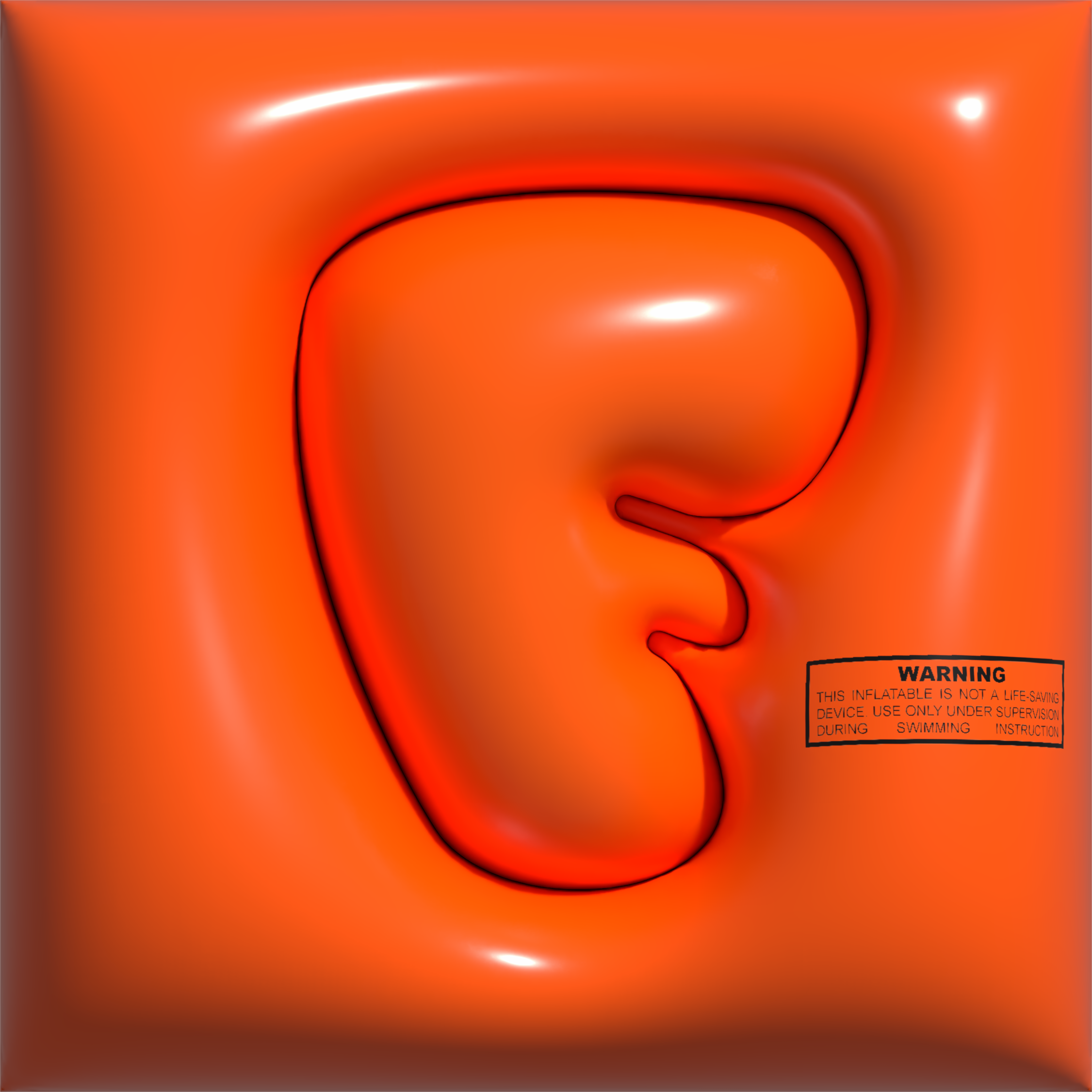 Inflatable letter 3d bubble desing experiment illustrator inflatable text typrography warning