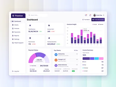 Invoice Management Tool 2025 2025 trend b2b dashboard dashboard design invoice invoice management tool product product design product ui saas saas tool saas ui trending ui typography ui uiux ux web app ui web application