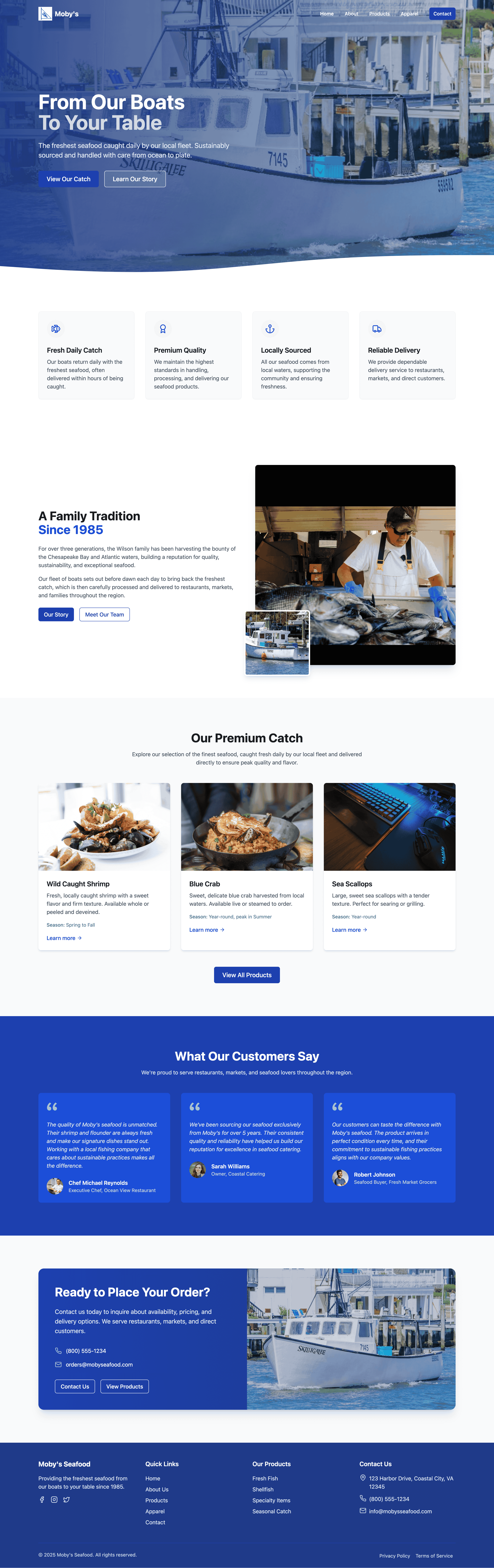 Fishing Company Website branding uiux web design web development website