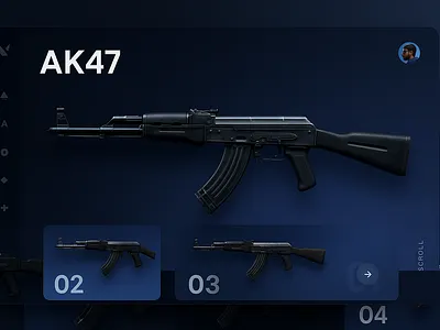 Cyberstrike-Futuristic Weapon Skin Design animation graphic design logo ui