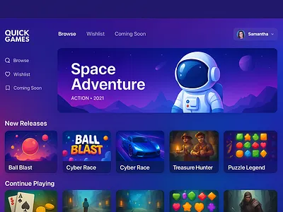 Game web design // Game UI game ui graphic design ui