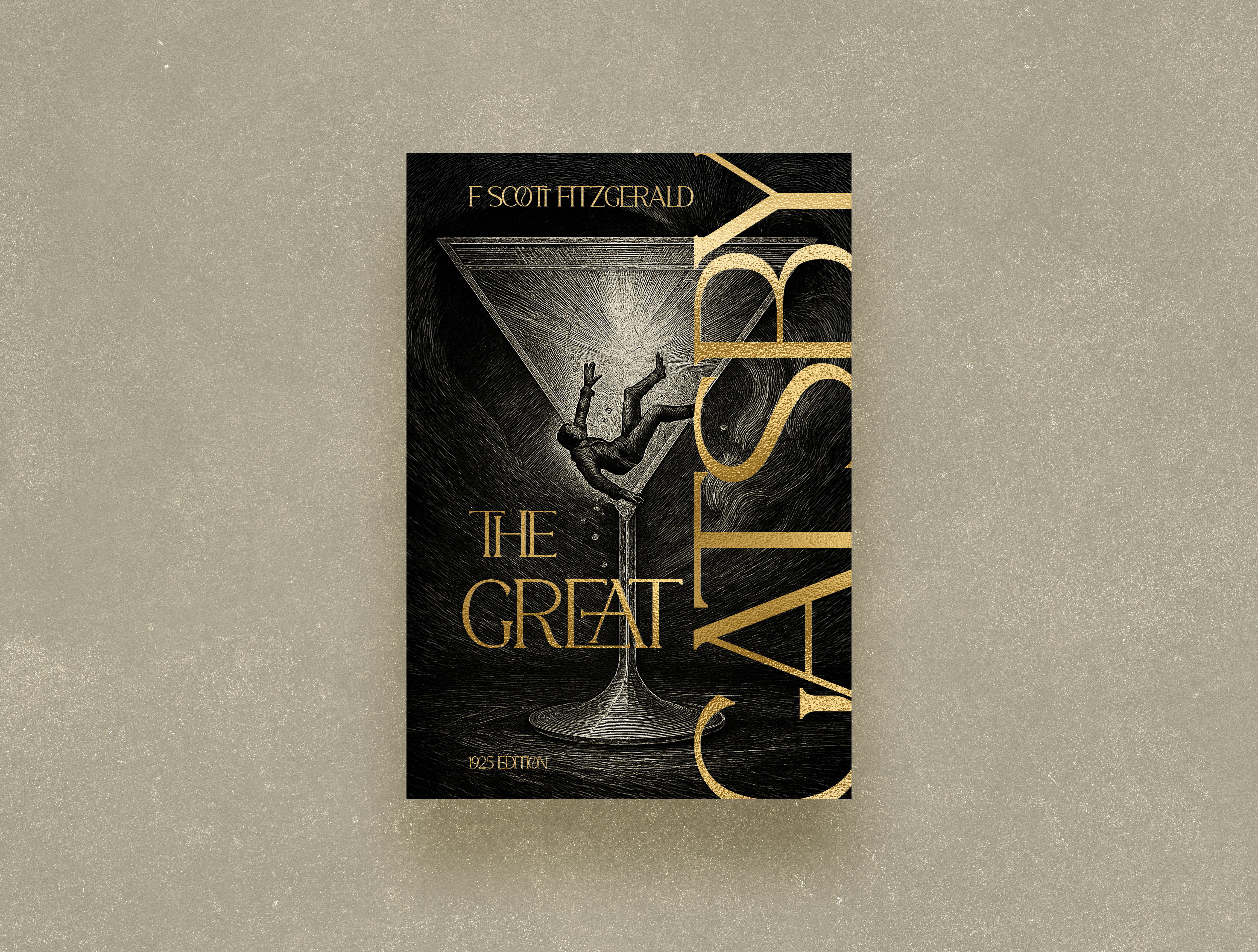 The great Gatsby - Cover Redesign 1920 abstract art deco artdeco book cover elegant font gold illustration logotype print texture vintage