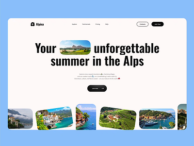 Alpina Travel Agency Landing landing travel agency traveling ui ux webdesign website