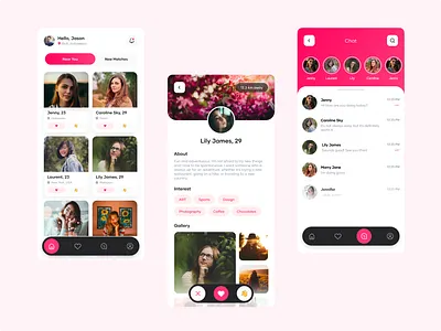 Designing Connection for a Modern Dating App dating app discover figma match minimal mobile app mock up modern social uiux user experience