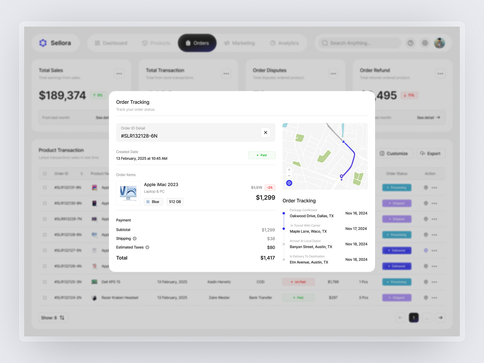 Sellora - Order Tracking Marketplace Dashboard Saas by Ahmad Faizien ...