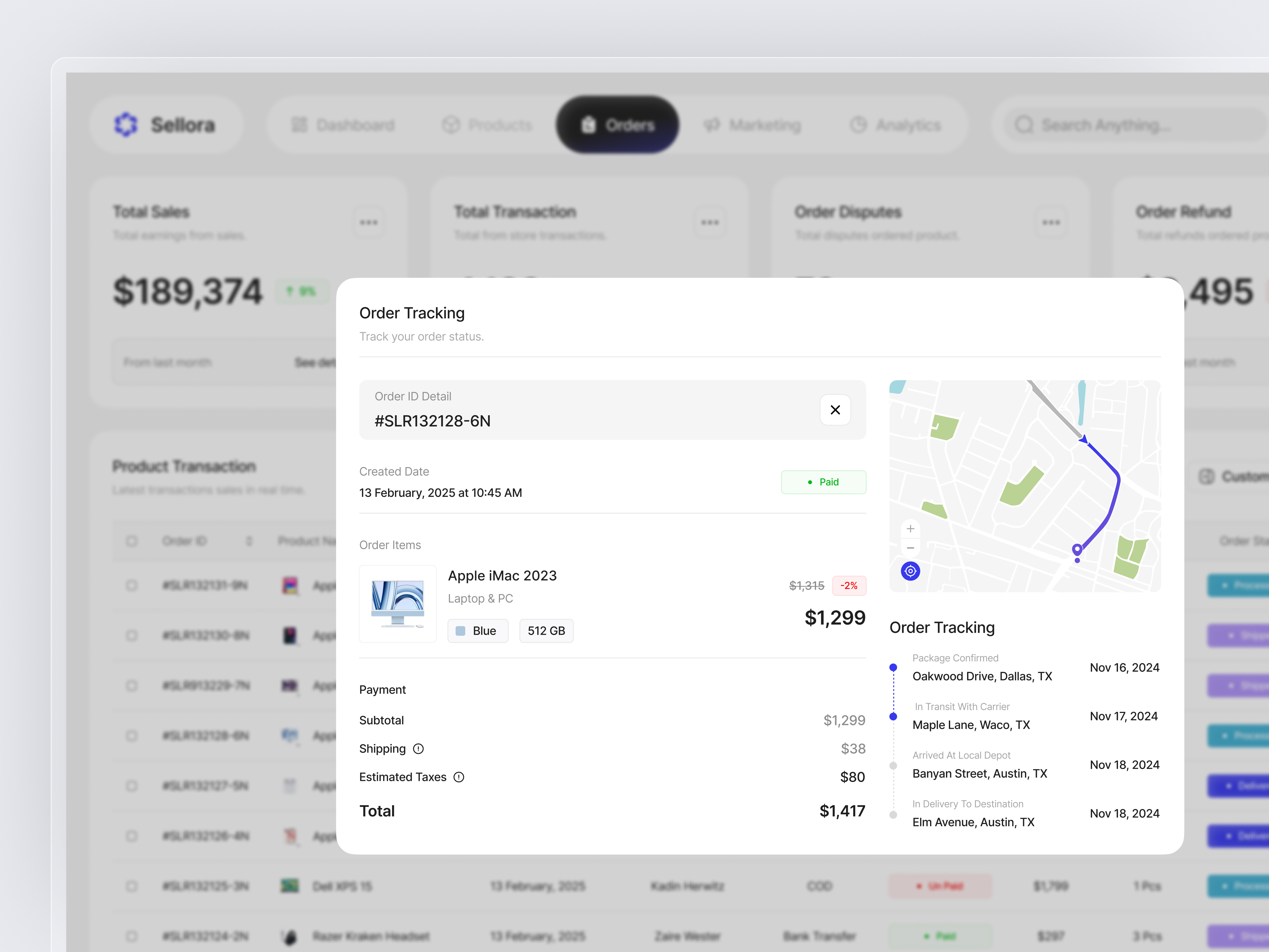 Sellora - Order Tracking Marketplace Dashboard Saas by Ahmad Faizien ...