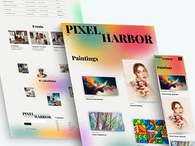 Pixel Harbor - Art's Digital Haven branding design graphic design ui ux website design