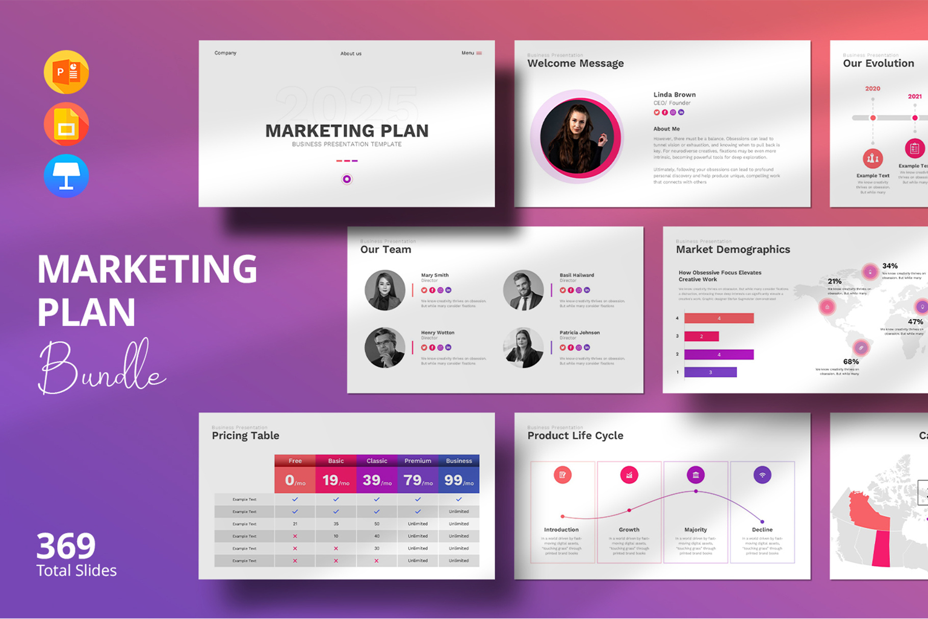 Creative Marketing plan Presentation Template corporate template
