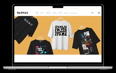 BADMAS WEBSITE UI design ecommerce figma shopify ui ux