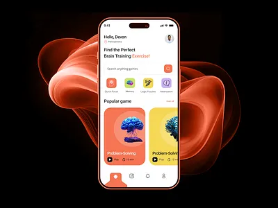 Brain Training App Redesign android android app app app design app home page app home screen app homepage app interfaces app screen best app design best mobile app free app iphone app mobile app design mobile app design agency mobile app template mobile app ui mobile ux top app development companies