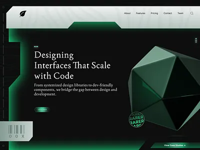 Creative Agency Website Hero banner creative devdock game gaming glass gradient hero hero page hero section landing page modern typography ui ui design ux visual website