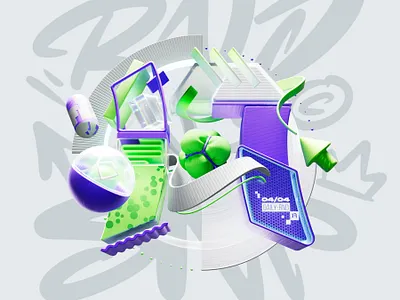 HYPERFORM / Letter "A" 3d graffiti illustration