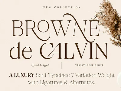 Browne de Calvin | Luxury Serif Typeface | Free To Try freebies freefont sophisticated serif