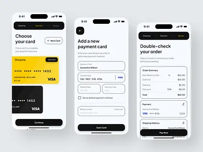 Shoporia - Credit Card Checkout app card checkout concept dailyui design ecommerce figma interface payment ui uiuxdesign ux