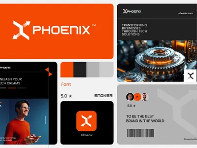 (Phoenix) Technology Logo & branding brand identity branding business logo logo logo design logos modern logo security technology logo visual identity