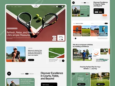 Sport Coaching Website club coaching ecommerce football home page landing page soccer sport sport culb sport website landing page sports tennis web web design website