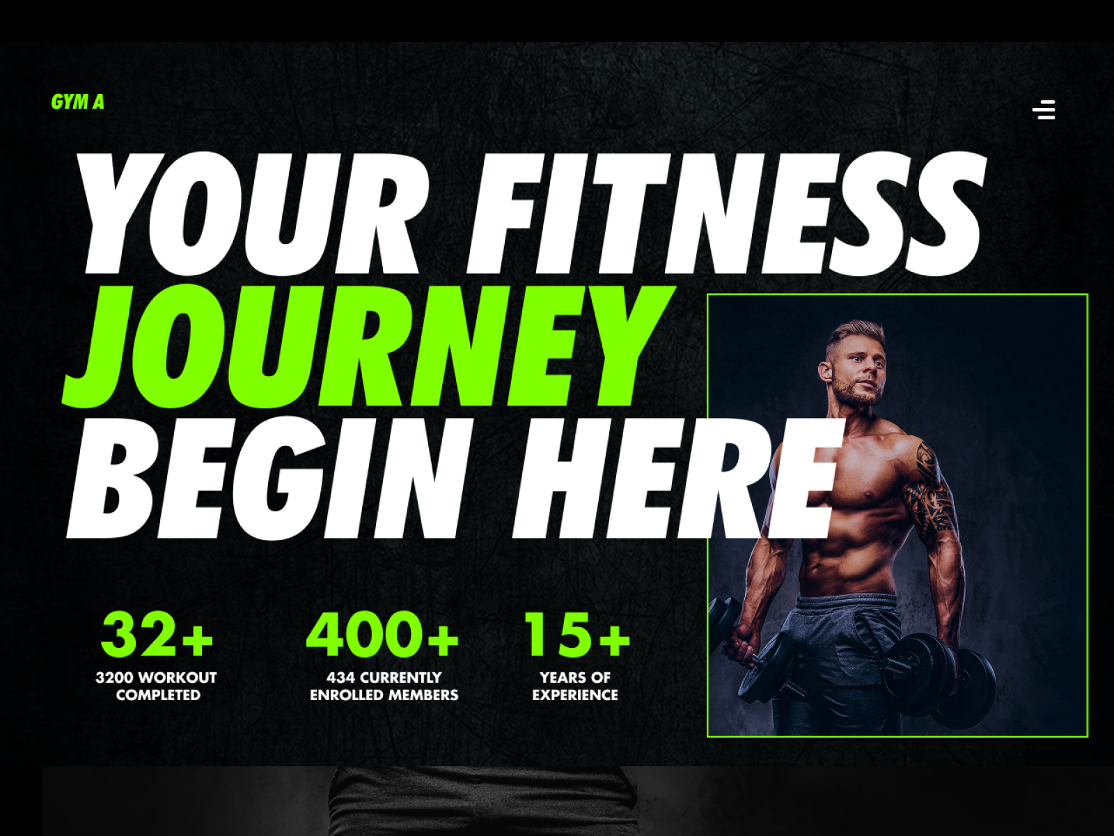 Fitness Club - Concept Website animation body building bodybuilder design fitness fitness club gym gym club mobile app mobileui ui website webui