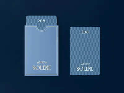 Maison Solene Hotel Room cards brand identity branding hospitality hospitality brand identity hospitality branding hotel hotel brand identity hotel branding hotel room cards hotels logo room cards