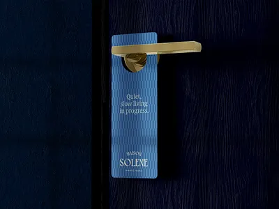 Maison Solene Door sign brand identity branding design door sign door tag hospitality hospitality brand identity hospitality branding hotel hotel brand identity hotel door sign hotel door tag