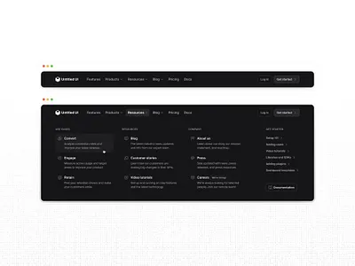 Header navigation — Untitled UI header nav mega nav meganav menu nav menu navigation menu web design