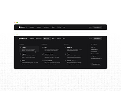 Header navigation — Untitled UI header nav mega nav meganav menu nav menu navigation menu web design