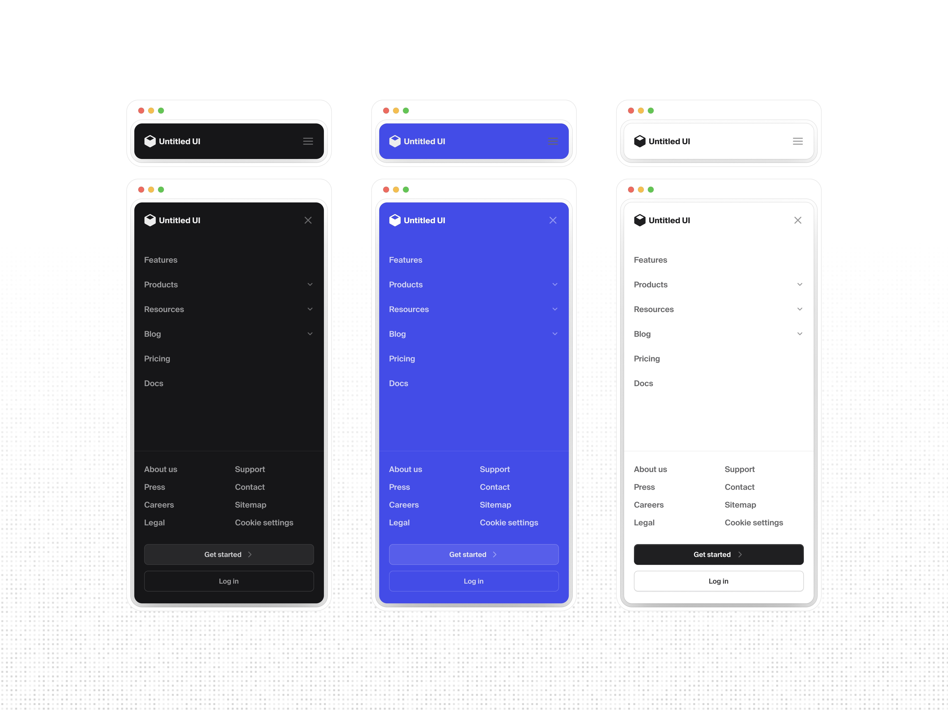 Header navigation — Untitled UI by Jordan Hughes® on Dribbble