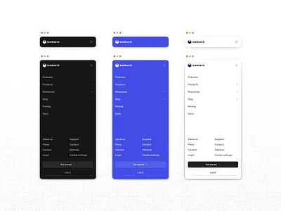 Mobile nav — Untitled UI header nav mega nav meganav mobile nav navigation web design