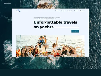 Website. Yachts trip design figma ui ux website