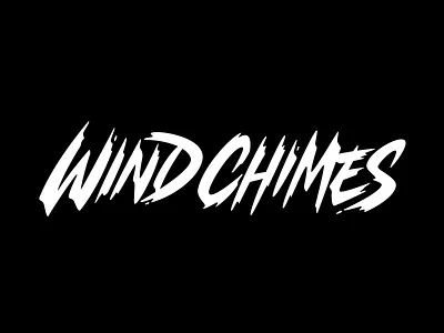 Wind Chimes calligraphy font lettering logo logotype typography vector